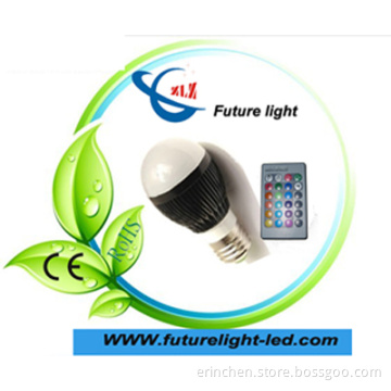 3w E27 aluminum rgb led bulb light